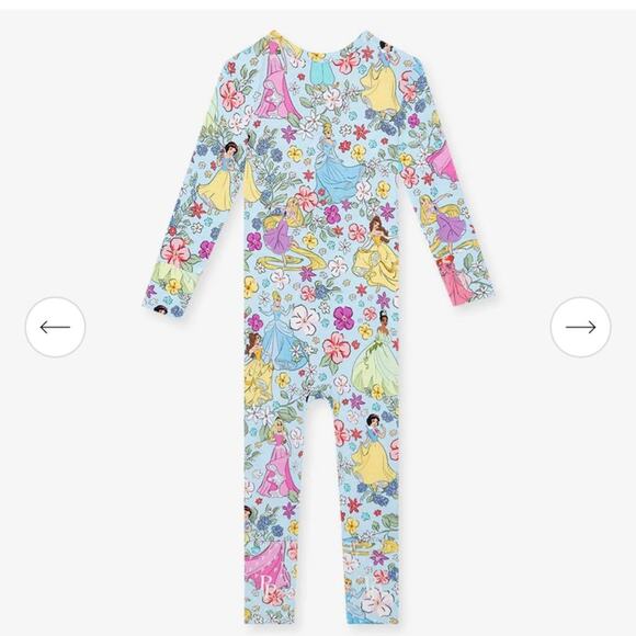 NWT Disney Princess Posh Peanut 3T Convertible Zip Up Romper Pajamas - Picture 4 of 5